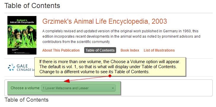 GVRL eBook Screenshot about Multiple Volumes