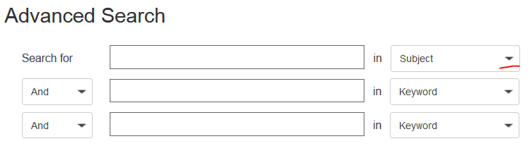 Subject Search from Advanced Search Part B